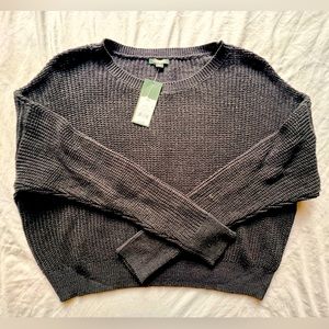 Cropped Black Wild Fable Sweater